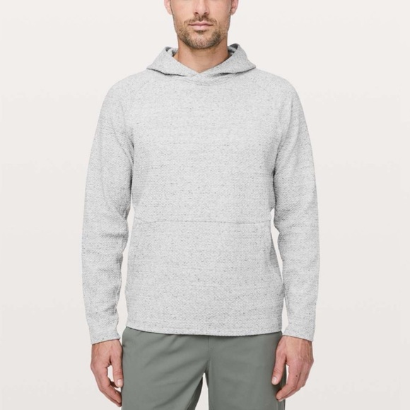 Lululemon At Ease Hoodie Sz L In Heathered Melody Light Grey
